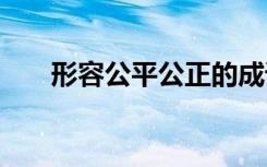 形容公平公正的成语 形容公正的成语