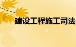 建设工程施工司法解释 建设施工合同