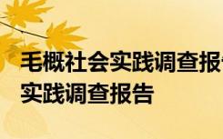 毛概社会实践调查报告范文1500字 毛概社会实践调查报告