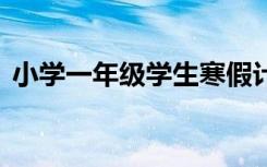 小学一年级学生寒假计划 小学寒假学习计划