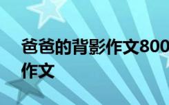 爸爸的背影作文800字 以爸爸的背影为题的作文