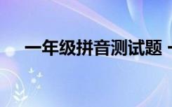 一年级拼音测试题 一年级拼音练习试卷