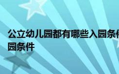 公立幼儿园都有哪些入园条件和要求 公立幼儿园都有哪些入园条件