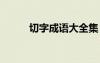 切字成语大全集 带有切字的成语