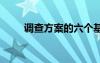 调查方案的六个基本内容 调查方案