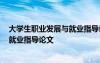 大学生职业发展与就业指导论文3000字 大学生职业发展与就业指导论文