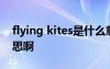 flying kites是什么意思 kites中文是什么意思啊