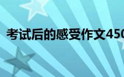 考试后的感受作文450字 考试后的感受作文