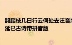 鹊踏枝几日行云何处去注音版 《鹊踏枝几日行云何处去》冯延巳古诗带拼音版