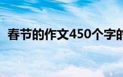 春节的作文450个字的 春节的作文450个字