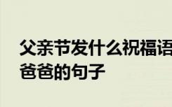 父亲节发什么祝福语给爸爸 父亲节适合发给爸爸的句子