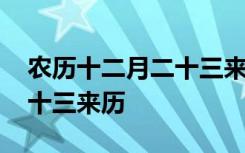 农历十二月二十三来历是多少 农历十二月二十三来历