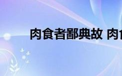 肉食者鄙典故 肉食者鄙的成语故事