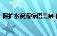 保护水资源标语三条 保护水资源的标语分享