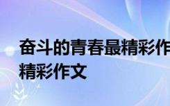 奋斗的青春最精彩作文叙事类 奋斗的青春最精彩作文