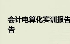 会计电算化实训报告前言 会计电算化实训报告