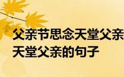 父亲节思念天堂父亲的句子 伤感 父亲节思念天堂父亲的句子