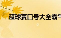 篮球赛口号大全霸气十足 篮球赛的口号