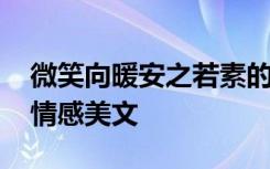 微笑向暖安之若素的图片 微笑向暖安之若素情感美文