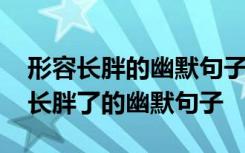 形容长胖的幽默句子不见人胖只见衣瘦 形容长胖了的幽默句子