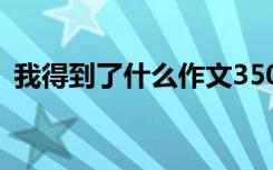 我得到了什么作文350字 我得到了什么作文