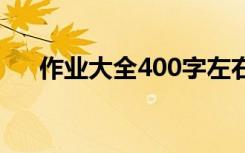 作业大全400字左右 问作业作文400字