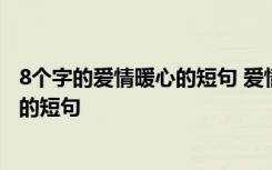 8个字的爱情暖心的短句 爱情唯美短句八个字 八个字的爱情的短句