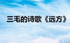 三毛的诗歌《远方》出自哪里 三毛的诗歌