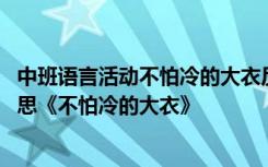 中班语言活动不怕冷的大衣反思 中班语言优秀教案及教学反思《不怕冷的大衣》