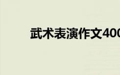 武术表演作文400字 武术表演作文