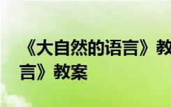 《大自然的语言》教案幼儿园 《大自然的语言》教案