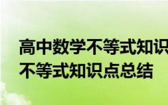 高中数学不等式知识点总结手抄报 高中数学不等式知识点总结