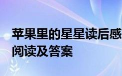 苹果里的星星读后感500字 《苹果里的星星》阅读及答案