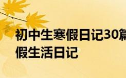 初中生寒假日记30篇(400字左右) 初中生寒假生活日记