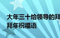 大年三十给领导的拜年短信 大年三十向领导拜年祝福语