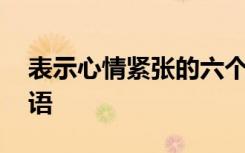 表示心情紧张的六个成语 表示心情紧张的词语