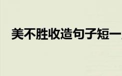 美不胜收造句子短一点 使用美不胜收造句