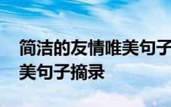 简洁的友情唯美句子摘录大全 简洁的友情唯美句子摘录