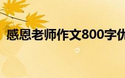 感恩老师作文800字优秀作文 感恩老师作文