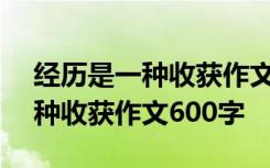 经历是一种收获作文600字记叙文 经历是一种收获作文600字