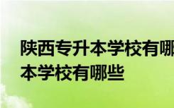 陕西专升本学校有哪些学校全日制 陕西专升本学校有哪些