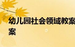 幼儿园社会领域教案模板 幼儿园社会领域教案