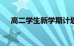 高二学生新学期计划 高二学期学习计划