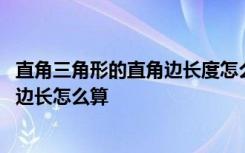 直角三角形的直角边长度怎么算 直角三角形概述直角三角形边长怎么算