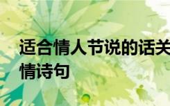 适合情人节说的话关于爱情的诗句 情人节爱情诗句