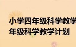 小学四年级科学教学计划下册人教版 小学四年级科学教学计划