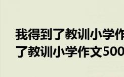 我得到了教训小学作文500字六年级 我得到了教训小学作文500字