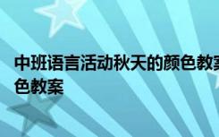 中班语言活动秋天的颜色教案及课件 中班语言活动秋天的颜色教案