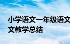 小学语文一年级语文教学总结 小学一年级语文教学总结