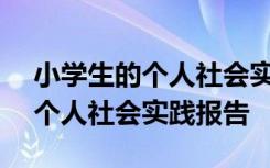 小学生的个人社会实践报告800字 小学生的个人社会实践报告